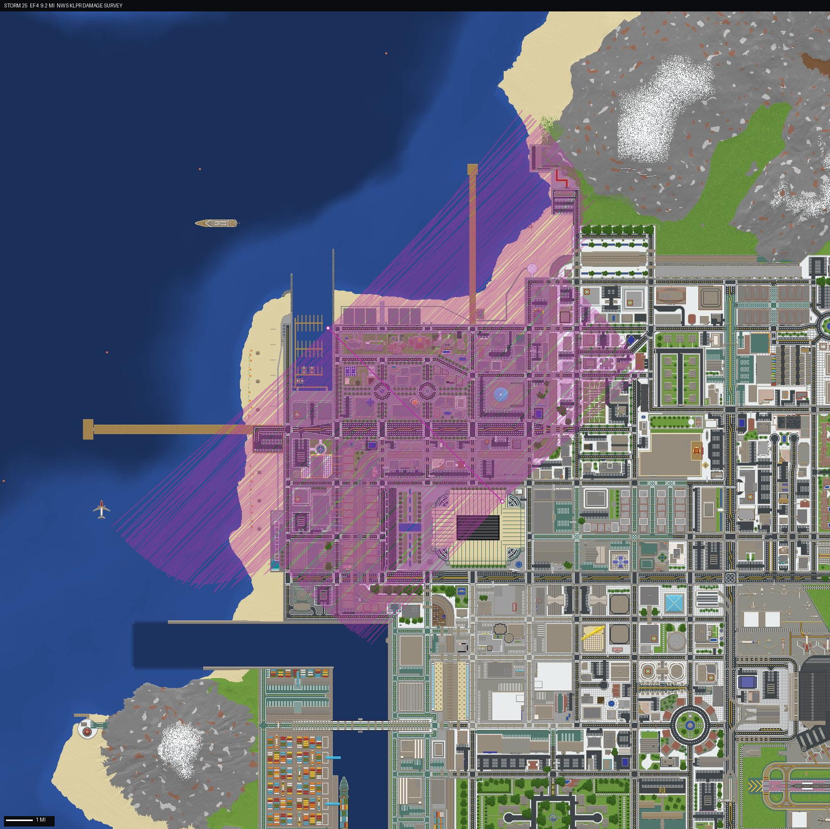 damage track map